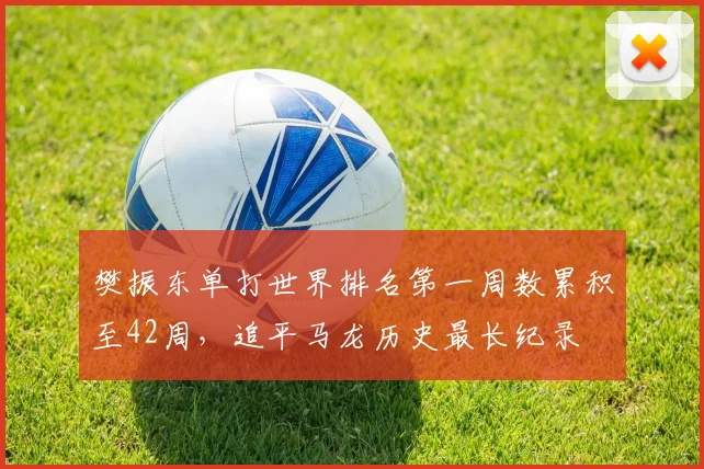 樊振东单打世界排名第一周数累积至42周,追平马龙历史最长纪录